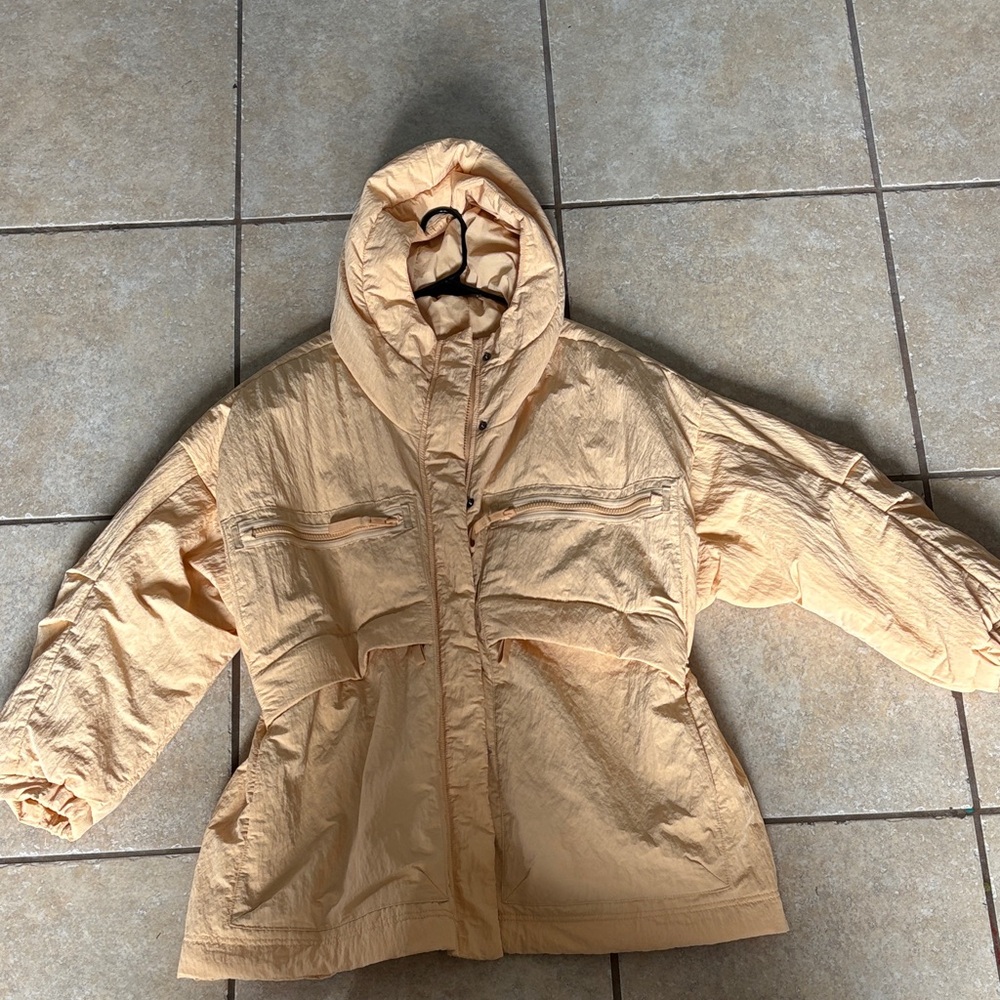 Women's Tan Hooded Jacket. Excellent condition.